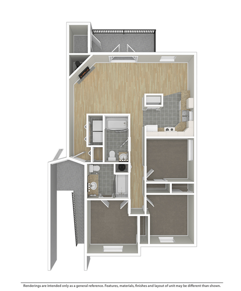 this floor plan is an approximation of the 1st floor of a 1 bedroom
